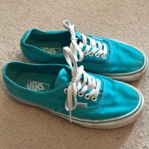 VANS sz 9 bright teal blue sneakers